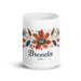 Brenda Exclusive Name Art Piece Home Office Work Coffee Mug Mexican Spanish Pride Gift Cup One-Of-A-Kind Calligraphy White Glossy Mug | B26 Mexicada