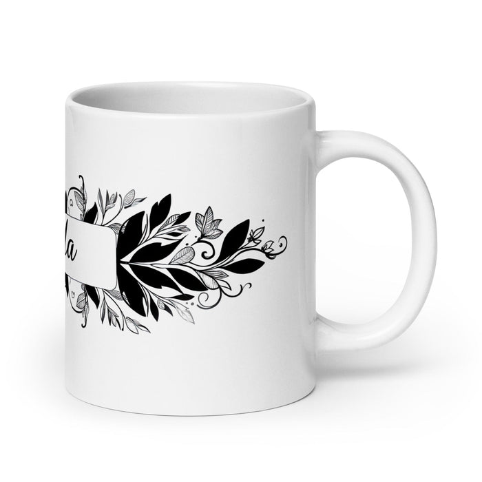 Brenda Exclusive Name Art Piece Home Office Work Coffee Mug Mexican Spanish Pride Gift Cup One-Of-A-Kind Calligraphy White Glossy Mug | B3 Mexicada 20 oz