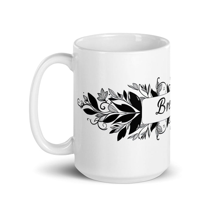 Brenda Exclusive Name Art Piece Home Office Work Coffee Mug Mexican Spanish Pride Gift Cup One-Of-A-Kind Calligraphy White Glossy Mug | B3 Mexicada