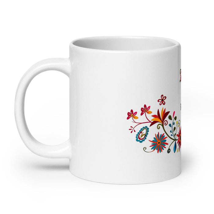 Brenda Exclusive Name Art Piece Home Office Work Coffee Mug Mexican Spanish Pride Gift Cup One-Of-A-Kind Calligraphy White Glossy Mug | B4 Mexicada