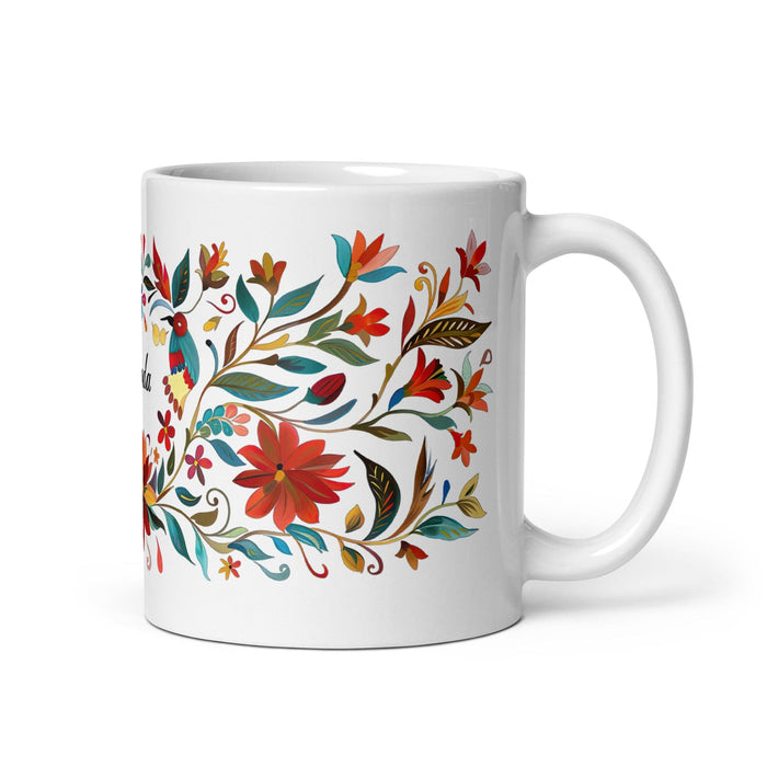 Brenda Exclusive Name Art Piece Home Office Work Coffee Mug Mexican Spanish Pride Gift Cup One-Of-A-Kind Calligraphy White Glossy Mug | B5 Mexicada 11 oz