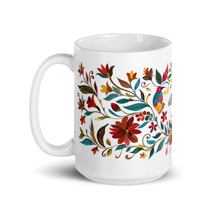 Brenda Exclusive Name Art Piece Home Office Work Coffee Mug Mexican Spanish Pride Gift Cup One-Of-A-Kind Calligraphy White Glossy Mug | B5 Mexicada