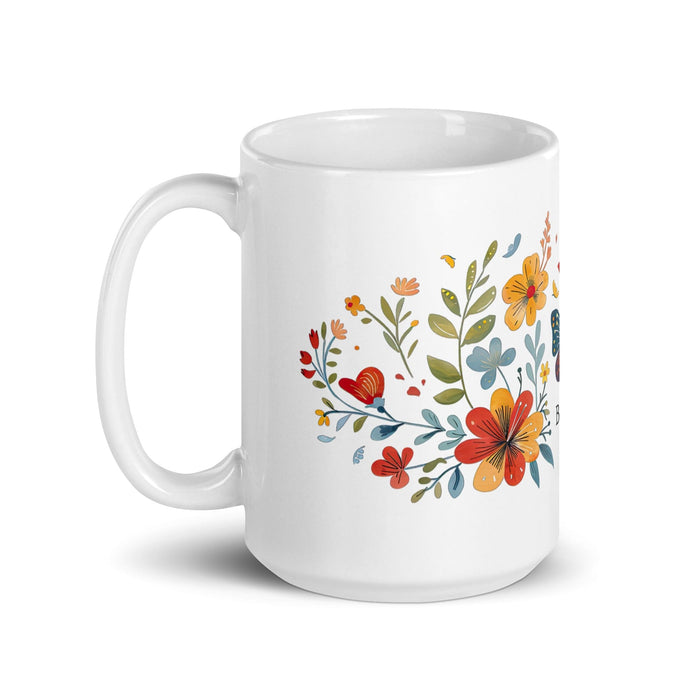 Brenda Exclusive Name Art Piece Home Office Work Coffee Mug Mexican Spanish Pride Gift Cup One-Of-A-Kind Calligraphy White Glossy Mug | B8 Mexicada