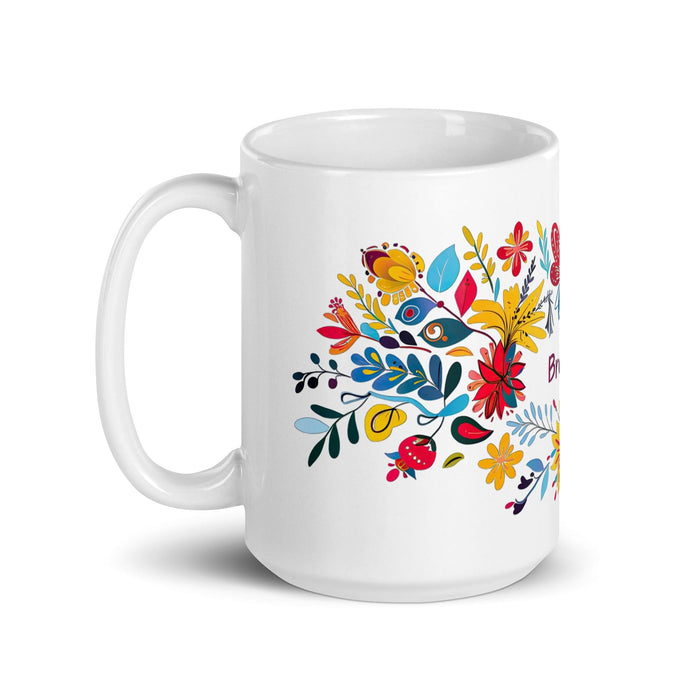 Brenda Exclusive Name Art Piece Home Office Work Coffee Mug Mexican Spanish Pride Gift Cup One-Of-A-Kind Calligraphy White Glossy Mug | B9 Mexicada