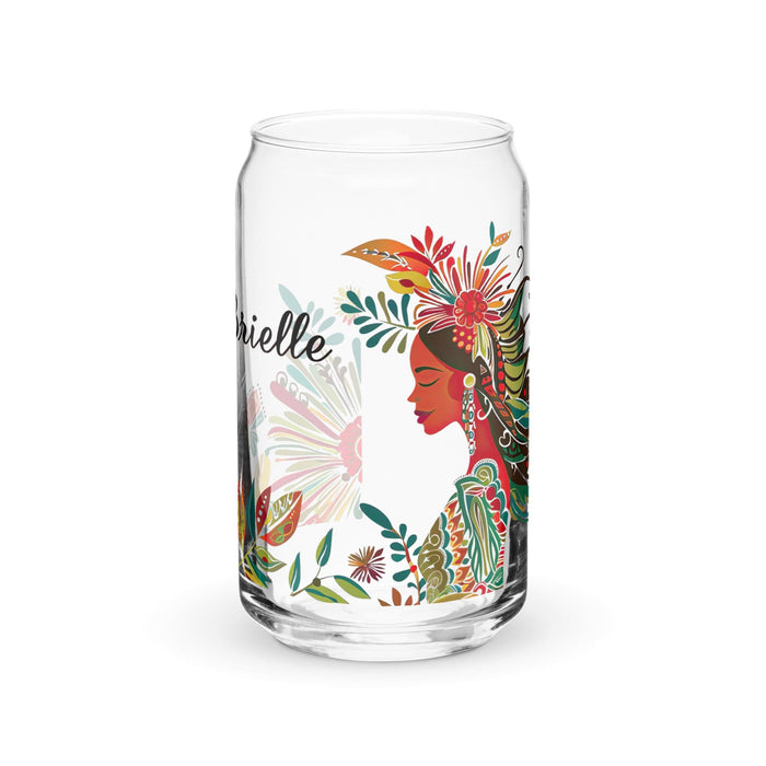 Brielle Exclusive Name Art Piece Can-Shaped Glass Home Office Work Mexican Spanish Pride Gift Cup One-Of-A-Kind Calligraphy Glass | B16 Mexicada 16 oz (No Lid No Straw)