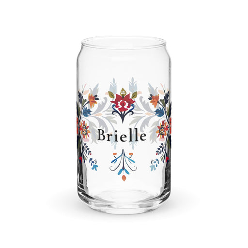 Brielle Exclusive Name Art Piece Can-Shaped Glass Home Office Work Mexican Spanish Pride Gift Cup One-Of-A-Kind Calligraphy Glass | B17 Mexicada 16 oz