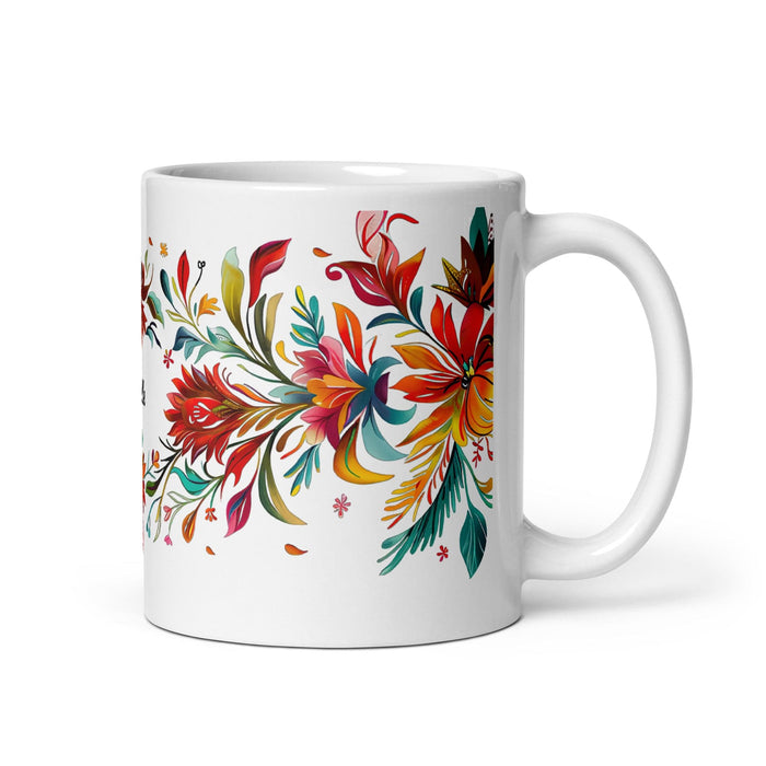 Brielle Exclusive Name Art Piece Home Office Work Coffee Mug Mexican Spanish Pride Gift Cup One-Of-A-Kind Calligraphy White Glossy Mug | B1 Mexicada 11 oz