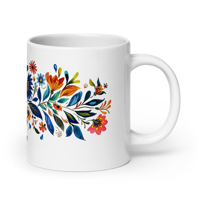 Brielle Exclusive Name Art Piece Home Office Work Coffee Mug Mexican Spanish Pride Gift Cup One-Of-A-Kind Calligraphy White Glossy Mug | B10 Mexicada 20 oz