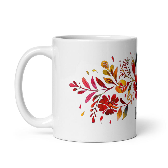 Brielle Exclusive Name Art Piece Home Office Work Coffee Mug Mexican Spanish Pride Gift Cup One-Of-A-Kind Calligraphy White Glossy Mug | B11 Mexicada