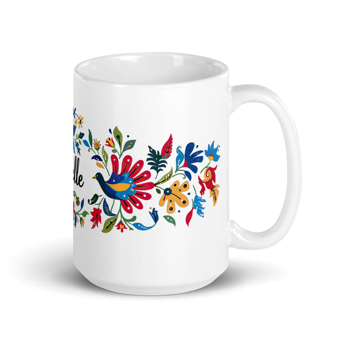 Brielle Exclusive Name Art Piece Home Office Work Coffee Mug Mexican Spanish Pride Gift Cup One-Of-A-Kind Calligraphy White Glossy Mug | B15 Mexicada 15 oz