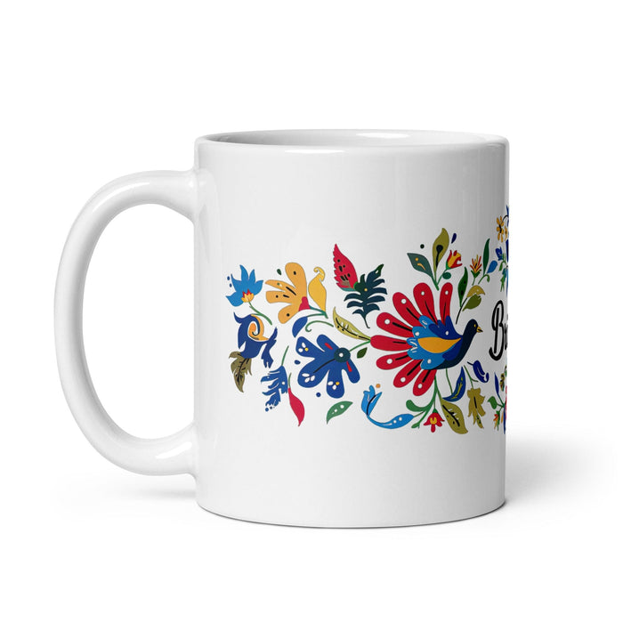 Brielle Exclusive Name Art Piece Home Office Work Coffee Mug Mexican Spanish Pride Gift Cup One-Of-A-Kind Calligraphy White Glossy Mug | B15 Mexicada