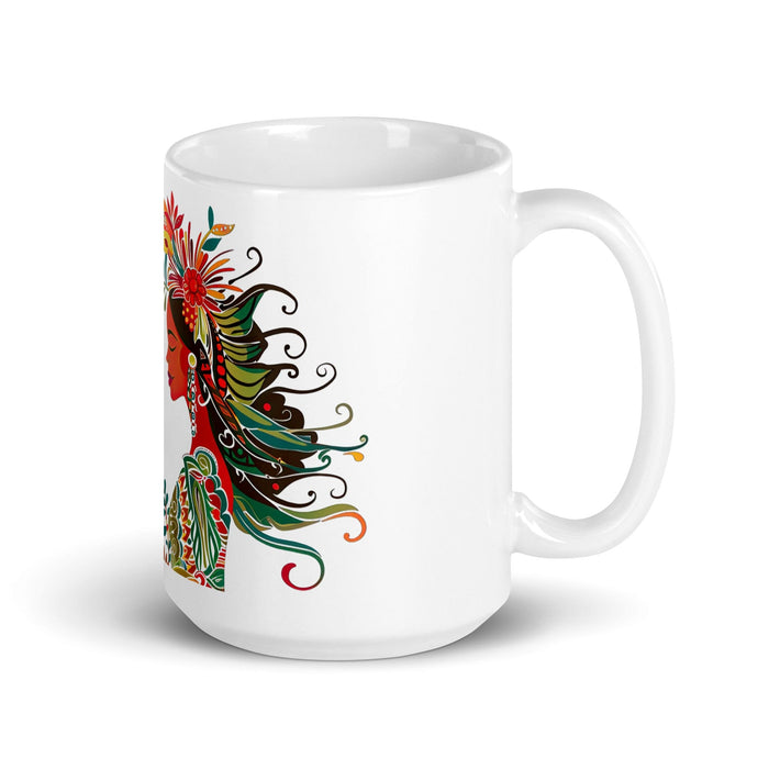 Brielle Exclusive Name Art Piece Home Office Work Coffee Mug Mexican Spanish Pride Gift Cup One-Of-A-Kind Calligraphy White Glossy Mug | B16 Mexicada 15 oz