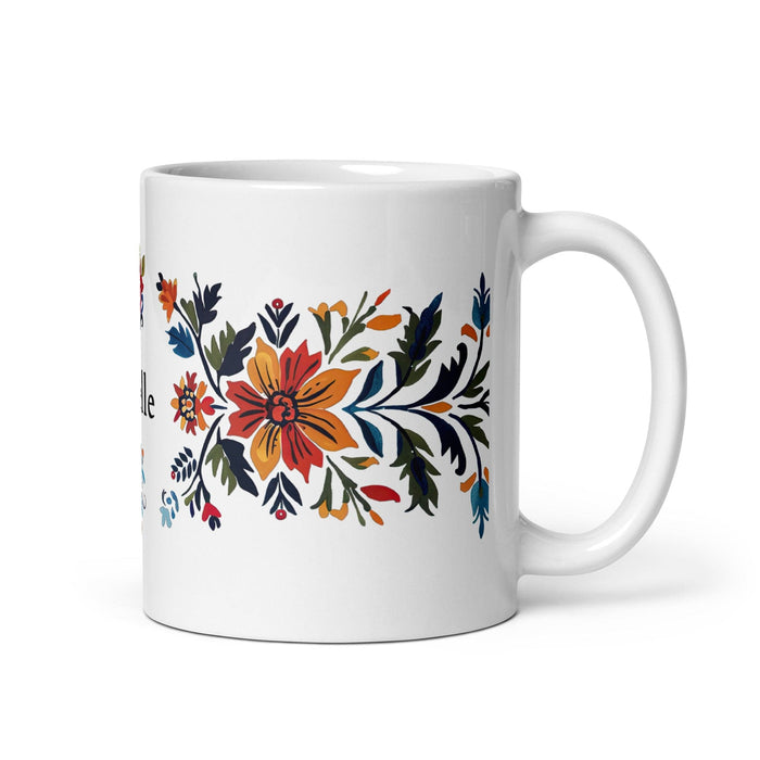 Brielle Exclusive Name Art Piece Home Office Work Coffee Mug Mexican Spanish Pride Gift Cup One-Of-A-Kind Calligraphy White Glossy Mug | B17 Mexicada 11 oz