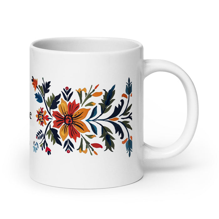 Brielle Exclusive Name Art Piece Home Office Work Coffee Mug Mexican Spanish Pride Gift Cup One-Of-A-Kind Calligraphy White Glossy Mug | B17 Mexicada 20 oz