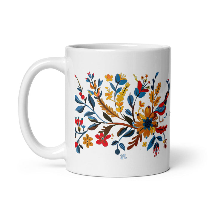 Brielle Exclusive Name Art Piece Home Office Work Coffee Mug Mexican Spanish Pride Gift Cup One-Of-A-Kind Calligraphy White Glossy Mug | B2 Mexicada