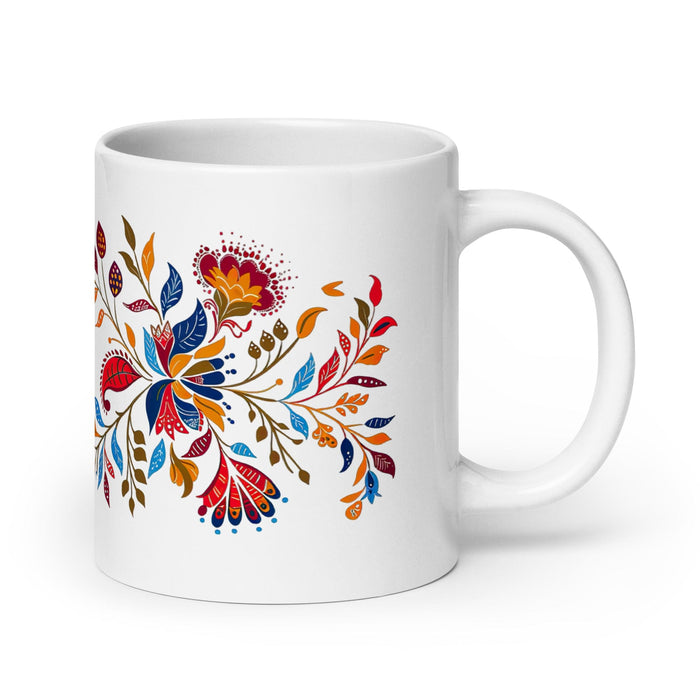 Brielle Exclusive Name Art Piece Home Office Work Coffee Mug Mexican Spanish Pride Gift Cup One-Of-A-Kind Calligraphy White Glossy Mug | B20 Mexicada 20 oz