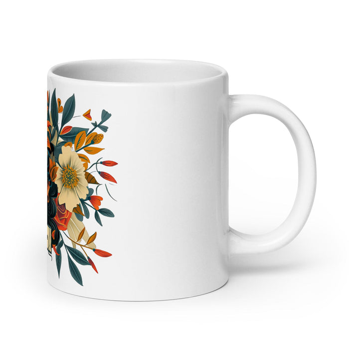 Brielle Exclusive Name Art Piece Home Office Work Coffee Mug Mexican Spanish Pride Gift Cup One-Of-A-Kind Calligraphy White Glossy Mug | B3 Mexicada 20 oz