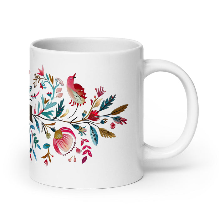 Brielle Exclusive Name Art Piece Home Office Work Coffee Mug Mexican Spanish Pride Gift Cup One-Of-A-Kind Calligraphy White Glossy Mug | B5 Mexicada 20 oz