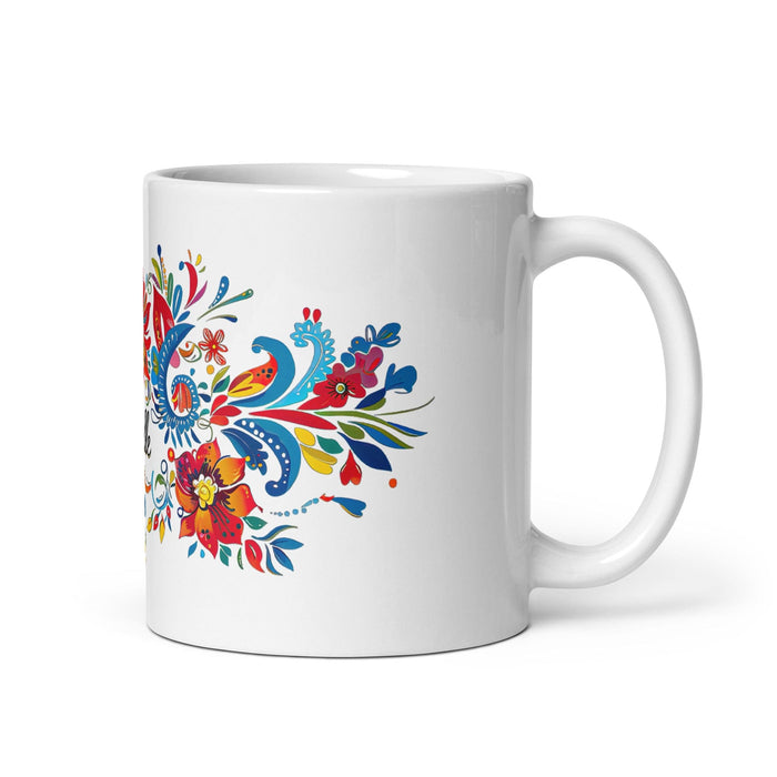 Brielle Exclusive Name Art Piece Home Office Work Coffee Mug Mexican Spanish Pride Gift Cup One-Of-A-Kind Calligraphy White Glossy Mug | B6 Mexicada 11 oz