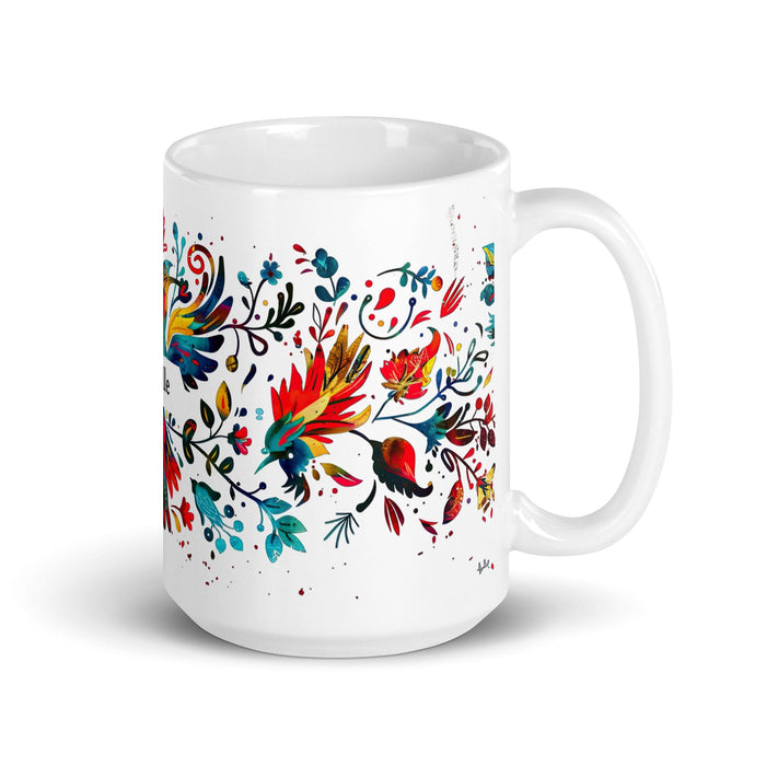 Brielle Exclusive Name Art Piece Home Office Work Coffee Mug Mexican Spanish Pride Gift Cup One-Of-A-Kind Calligraphy White Glossy Mug | B9 Mexicada 15 oz