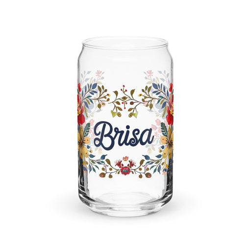 Brisa Exclusive Name Art Piece Can-Shaped Glass Home Office Work Mexican Spanish Pride Gift Cup One-Of-A-Kind Calligraphy Glass | B10 Mexicada 16 oz (No Lid No Straw)