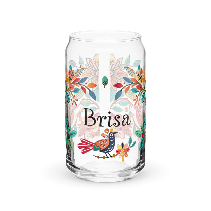 Brisa Exclusive Name Art Piece Can-Shaped Glass Home Office Work Mexican Spanish Pride Gift Cup One-Of-A-Kind Calligraphy Glass | B13 Mexicada 16 oz (No Lid No Straw)