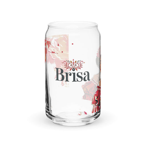 Brisa Exclusive Name Art Piece Can-Shaped Glass Home Office Work Mexican Spanish Pride Gift Cup One-Of-A-Kind Calligraphy Glass | B16 Mexicada 16 oz