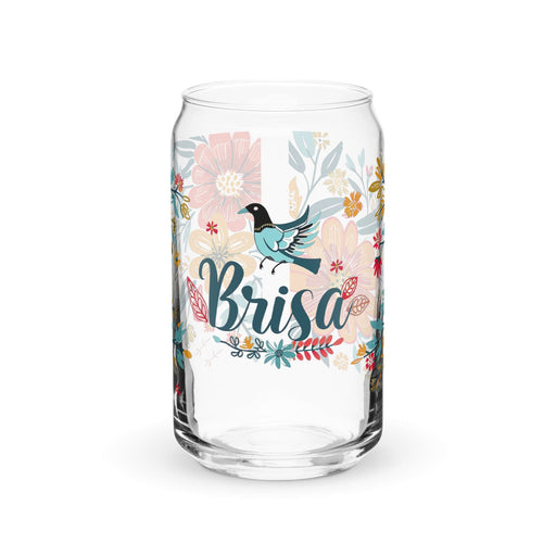 Brisa Exclusive Name Art Piece Can-Shaped Glass Home Office Work Mexican Spanish Pride Gift Cup One-Of-A-Kind Calligraphy Glass | B19 Mexicada 16 oz (No Lid No Straw)