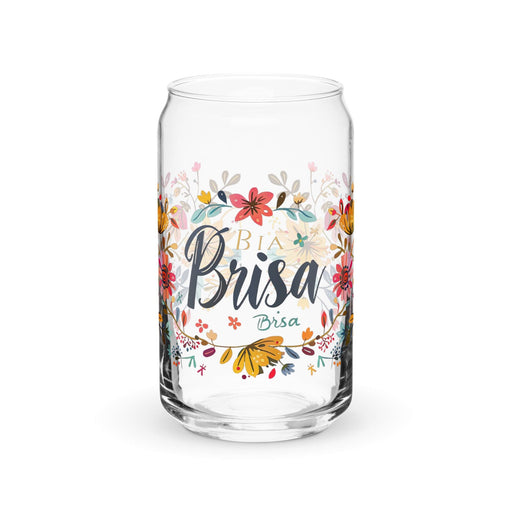 Brisa Exclusive Name Art Piece Can-Shaped Glass Home Office Work Mexican Spanish Pride Gift Cup One-Of-A-Kind Calligraphy Glass | B21 Mexicada 16 oz (No Lid No Straw)