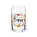 Brisa Exclusive Name Art Piece Can-Shaped Glass Home Office Work Mexican Spanish Pride Gift Cup One-Of-A-Kind Calligraphy Glass | B21 Mexicada 16 oz (No Lid No Straw)