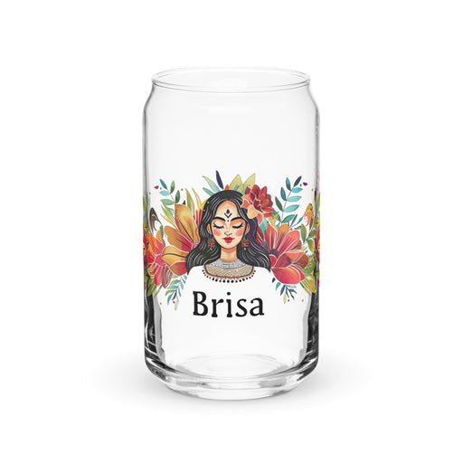 Brisa Exclusive Name Art Piece Can-Shaped Glass Home Office Work Mexican Spanish Pride Gift Cup One-Of-A-Kind Calligraphy Glass | B26 Mexicada 16 oz (No Lid No Straw)