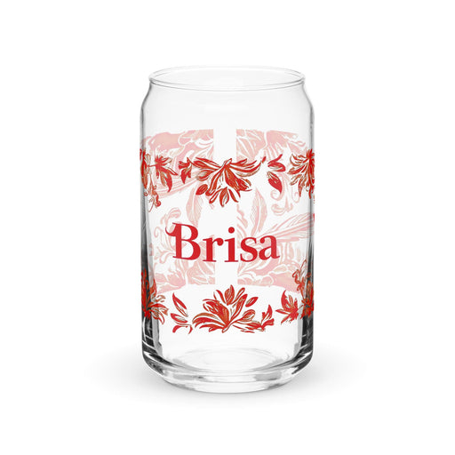 Brisa Exclusive Name Art Piece Can-Shaped Glass Home Office Work Mexican Spanish Pride Gift Cup One-Of-A-Kind Calligraphy Glass | B27 Mexicada 16 oz