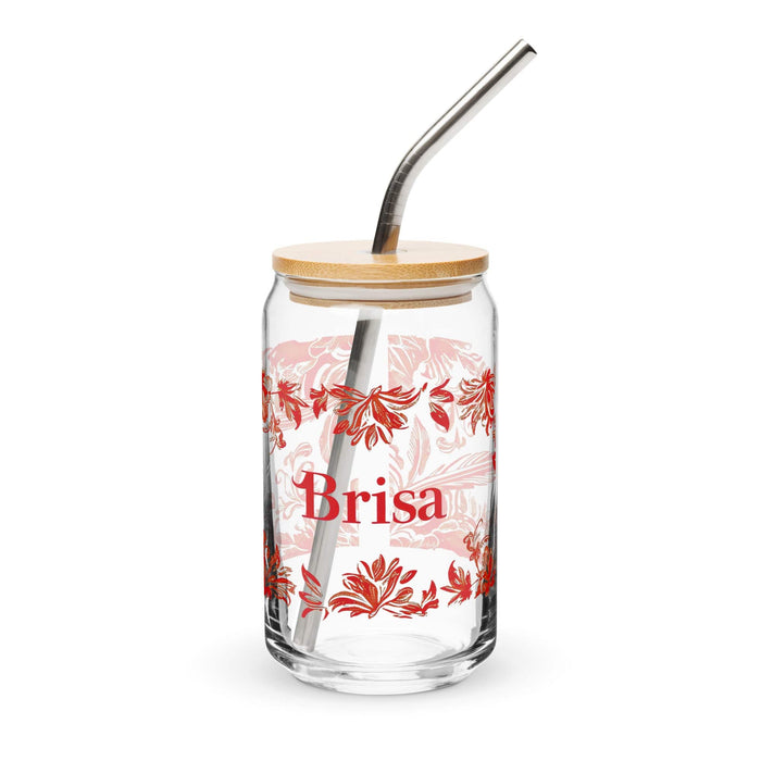 Brisa Exclusive Name Art Piece Can-Shaped Glass Home Office Work Mexican Spanish Pride Gift Cup One-Of-A-Kind Calligraphy Glass | B27 Mexicada 16 oz With Lid & Straw