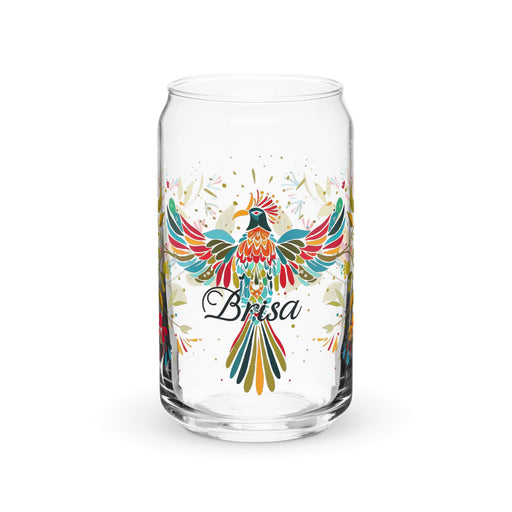 Brisa Exclusive Name Art Piece Can-Shaped Glass Home Office Work Mexican Spanish Pride Gift Cup One-Of-A-Kind Calligraphy Glass | B28 Mexicada 16 oz