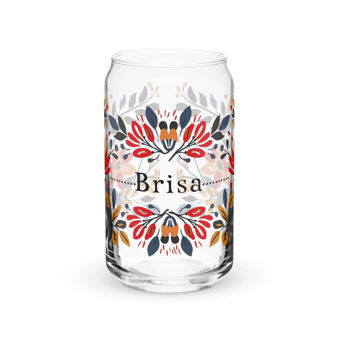 Brisa Exclusive Name Art Piece Can-Shaped Glass Home Office Work Mexican Spanish Pride Gift Cup One-Of-A-Kind Calligraphy Glass | B3 Mexicada 16 oz (No Lid No Straw)