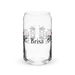 Brisa Exclusive Name Art Piece Can-Shaped Glass Home Office Work Mexican Spanish Pride Gift Cup One-Of-A-Kind Calligraphy Glass | B6 Mexicada 16 oz