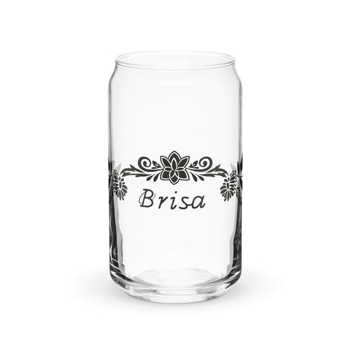 Brisa Exclusive Name Art Piece Can-Shaped Glass Home Office Work Mexican Spanish Pride Gift Cup One-Of-A-Kind Calligraphy Glass | B7 Mexicada 16 oz (No Lid No Straw)