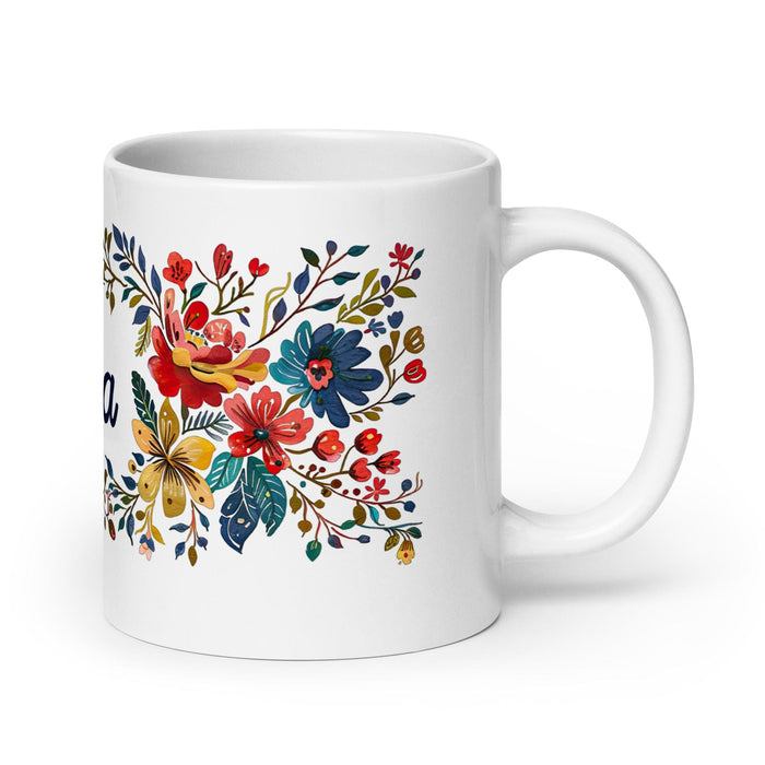 Brisa Exclusive Name Art Piece Home Office Work Coffee Mug Mexican Spanish Pride Gift Cup One-Of-A-Kind Calligraphy White Glossy Mug | B10 Mexicada 20 oz