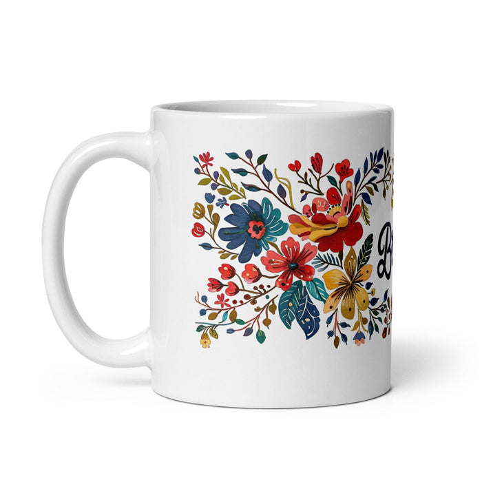 Brisa Exclusive Name Art Piece Home Office Work Coffee Mug Mexican Spanish Pride Gift Cup One-Of-A-Kind Calligraphy White Glossy Mug | B10 Mexicada