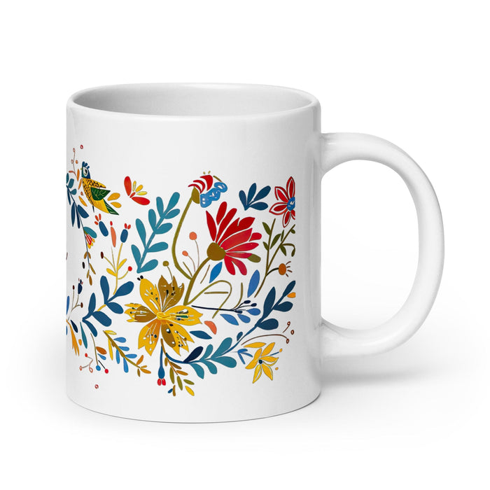 Brisa Exclusive Name Art Piece Home Office Work Coffee Mug Mexican Spanish Pride Gift Cup One-Of-A-Kind Calligraphy White Glossy Mug | B12 Mexicada 20 oz