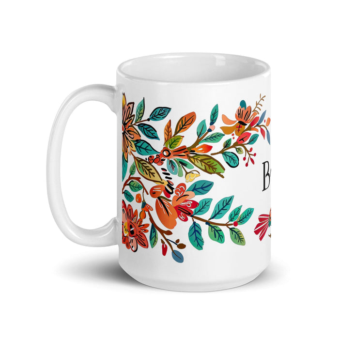 Brisa Exclusive Name Art Piece Home Office Work Coffee Mug Mexican Spanish Pride Gift Cup One-Of-A-Kind Calligraphy White Glossy Mug | B13 Mexicada