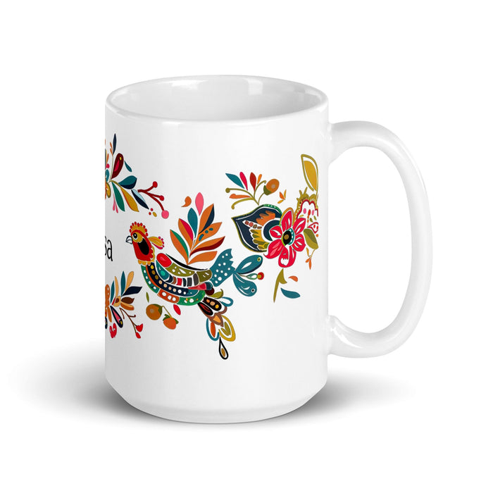 Brisa Exclusive Name Art Piece Home Office Work Coffee Mug Mexican Spanish Pride Gift Cup One-Of-A-Kind Calligraphy White Glossy Mug | B15 Mexicada 15 oz