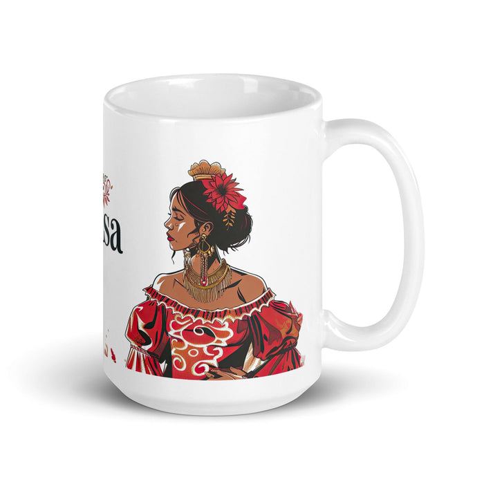 Brisa Exclusive Name Art Piece Home Office Work Coffee Mug Mexican Spanish Pride Gift Cup One-Of-A-Kind Calligraphy White Glossy Mug | B16 Mexicada 15 oz