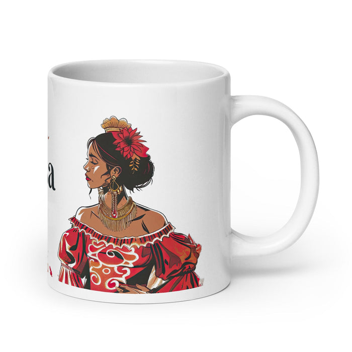 Brisa Exclusive Name Art Piece Home Office Work Coffee Mug Mexican Spanish Pride Gift Cup One-Of-A-Kind Calligraphy White Glossy Mug | B16 Mexicada 20 oz