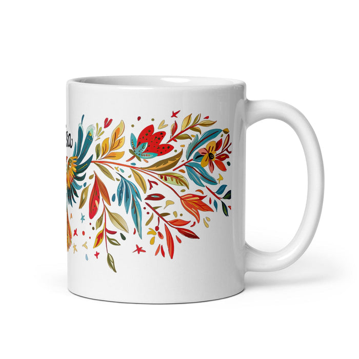 Brisa Exclusive Name Art Piece Home Office Work Coffee Mug Mexican Spanish Pride Gift Cup One-Of-A-Kind Calligraphy White Glossy Mug | B17 Mexicada 11 oz