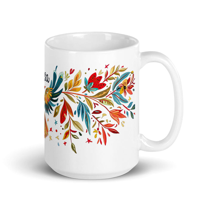 Brisa Exclusive Name Art Piece Home Office Work Coffee Mug Mexican Spanish Pride Gift Cup One-Of-A-Kind Calligraphy White Glossy Mug | B17 Mexicada 15 oz