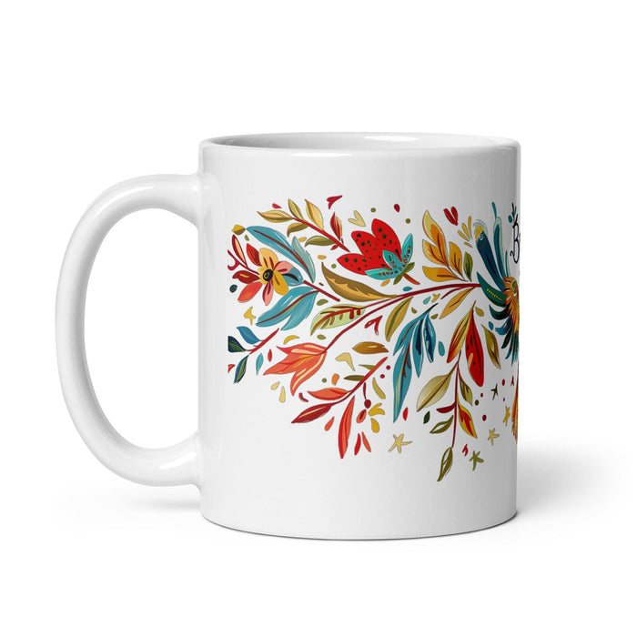 Brisa Exclusive Name Art Piece Home Office Work Coffee Mug Mexican Spanish Pride Gift Cup One-Of-A-Kind Calligraphy White Glossy Mug | B17 Mexicada