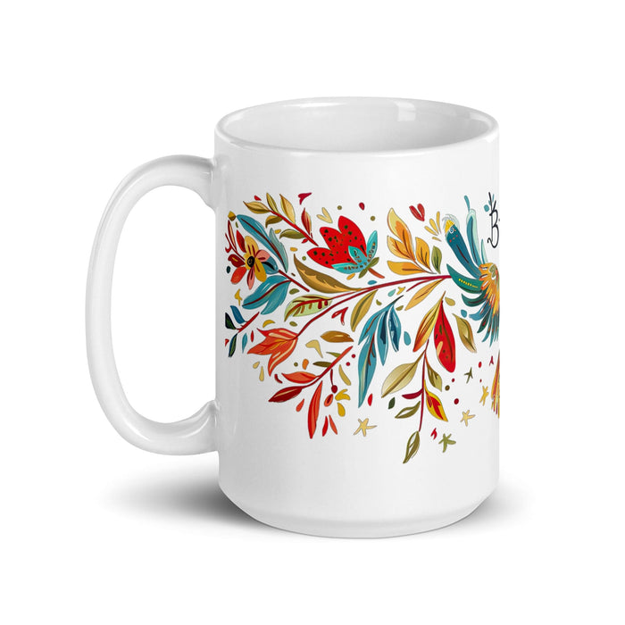 Brisa Exclusive Name Art Piece Home Office Work Coffee Mug Mexican Spanish Pride Gift Cup One-Of-A-Kind Calligraphy White Glossy Mug | B17 Mexicada