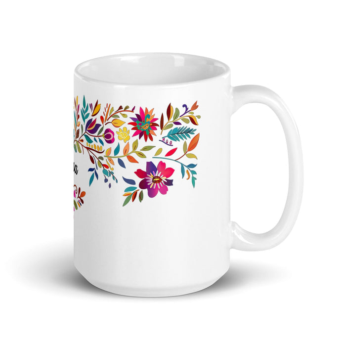 Brisa Exclusive Name Art Piece Home Office Work Coffee Mug Mexican Spanish Pride Gift Cup One-Of-A-Kind Calligraphy White Glossy Mug | B18 Mexicada 15 oz