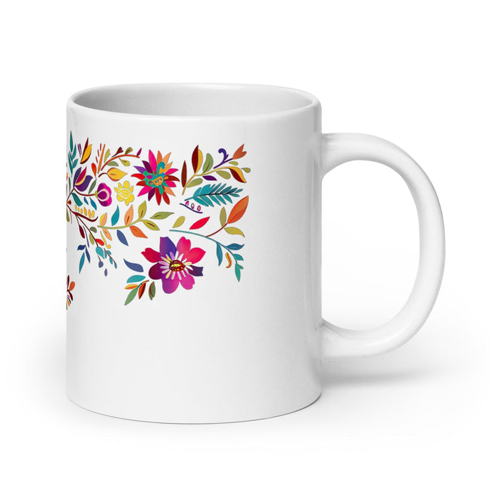 Brisa Exclusive Name Art Piece Home Office Work Coffee Mug Mexican Spanish Pride Gift Cup One-Of-A-Kind Calligraphy White Glossy Mug | B18 Mexicada 20 oz